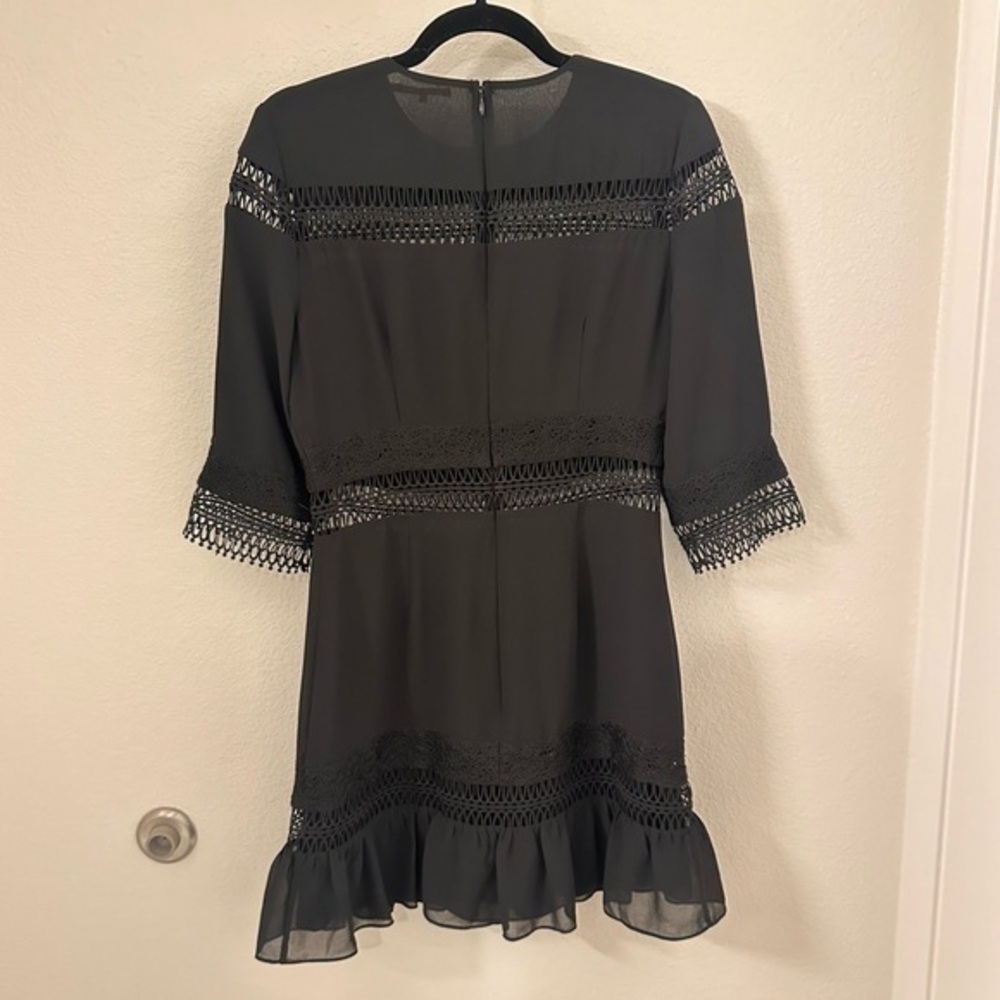 Tularosa Asher Dress size small black midi dress with lace trim - Picture 4 of 6